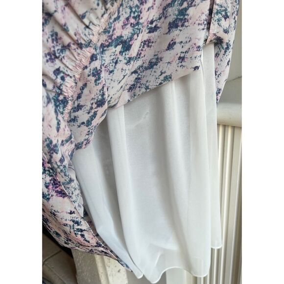 Amanda Uprichard Cold Shoulder Ora Dress Pink Purple Blue Sz Small MSRP $220 - Picture 10 of 11